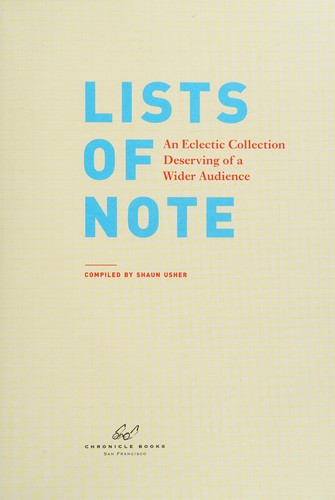 Cover of Lists of Note