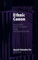 Cover of The Ethnic Canon