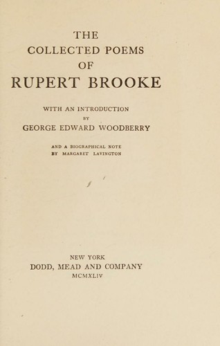Cover of Collected Poems of Rupert Brooke