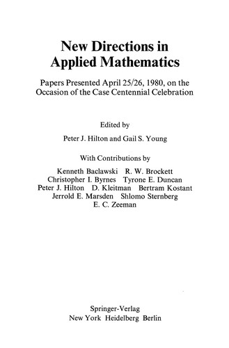 Cover of New Directions in Applied Mathematics