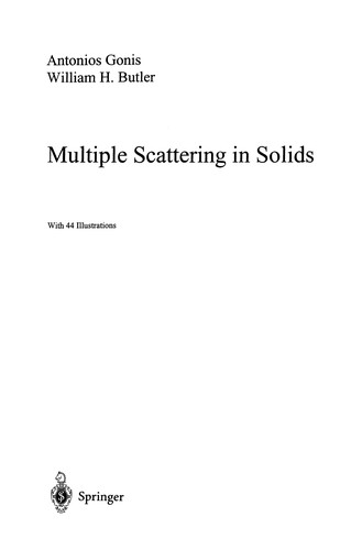 Cover of Multiple Scattering in Solids