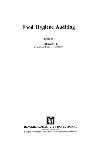 Cover of Food Hygiene Auditing