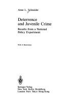 Cover of Deterrence and juvenile crime