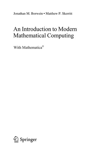 Cover of An Introduction to Modern Mathematical Computing