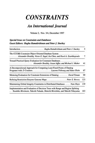 Cover of Constraints and Databases