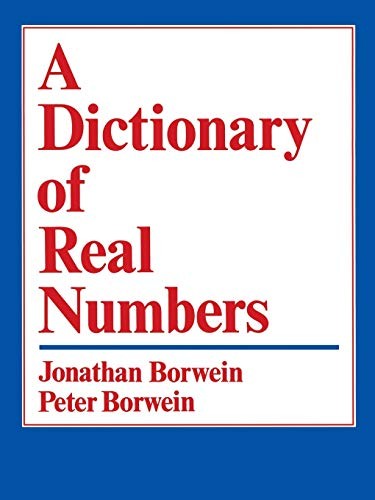 Cover of A Dictionary of Real Numbers