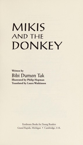 Cover of Mikis and the donkey