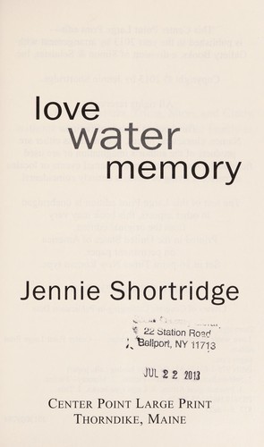 Cover of Love water memory