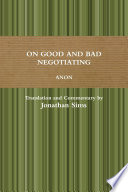 Cover of On Good and Bad Negotiating