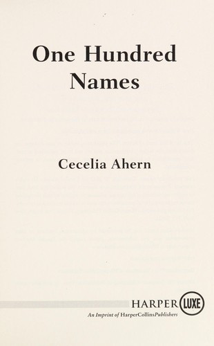 Cover of One hundred names