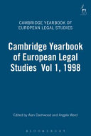 Cover of The Cambridge Yearbook of European Legal Studies