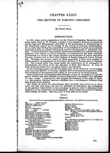 Cover of The growth of Toronto children