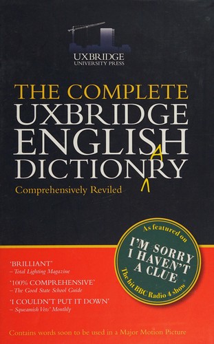 Cover of Complete Uxbridge English Dictionary