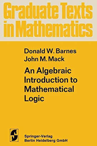 Cover of An Algebraic Introduction to Mathematical Logic