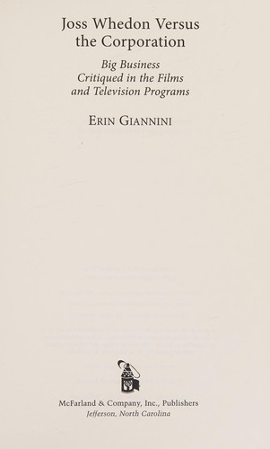 Cover of Joss Whedon versus the corporation