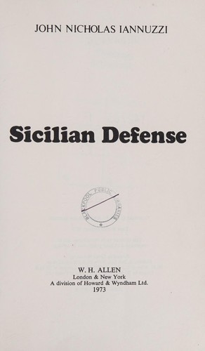 Cover of Sicilian defense