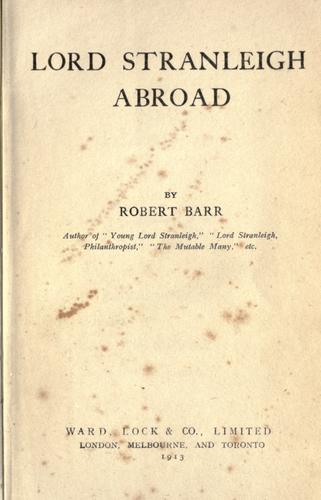 Cover of Lord Stranleigh Abroad