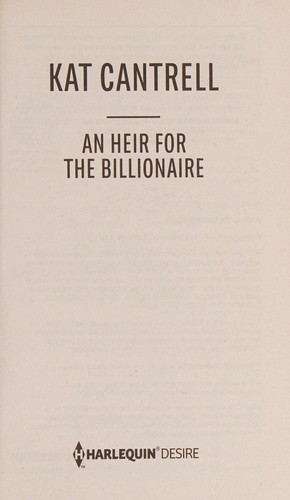 Cover of Heir for the Billionaire