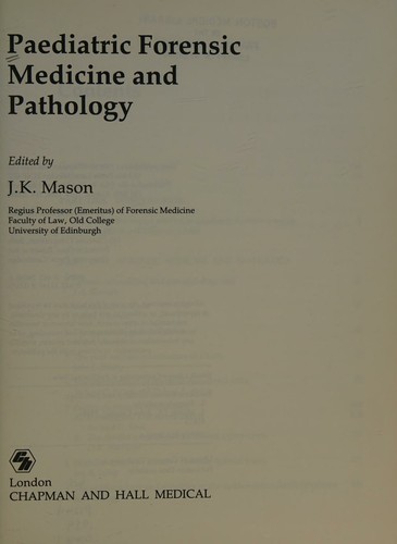 Cover of Paediatric Forensic Medicine and Pathology