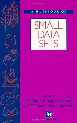 Cover of A Handbook of Small Data Sets (Chapman & Hall Statistics Texts)