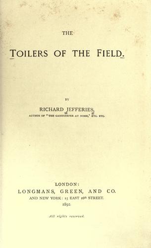 Cover of The toilers of the field