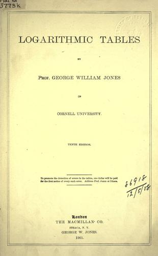 Cover of Logarithmic tables