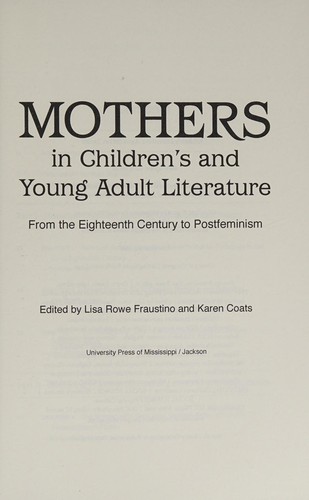 Cover of Mothers in Children's and Young Adult Literature