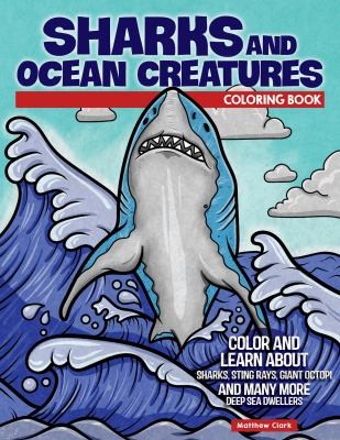 Cover of Sharks and Ocean Creatures Coloring Book