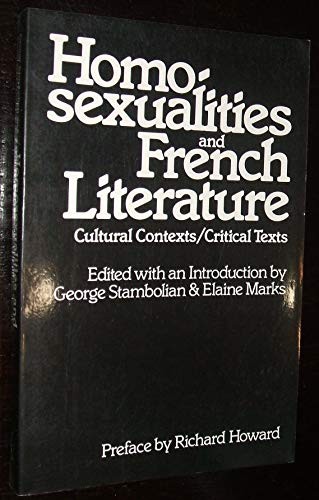 Cover of Homosexualities and French Literature