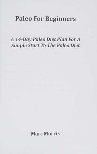 Cover of Paleo for beginners