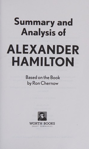 Cover of Summary and Analysis of Alexander Hamilton