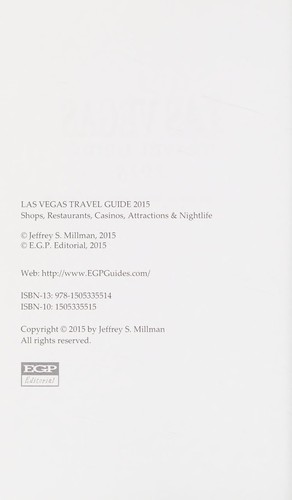 Cover of Las Vegas travel guide 2015