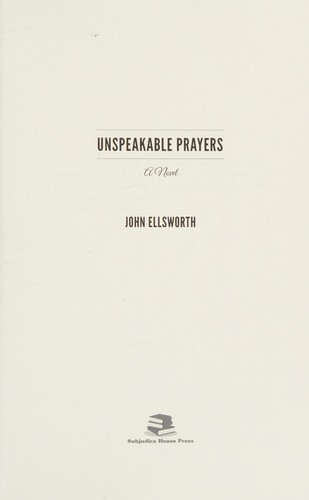 Cover of Unspeakable prayers