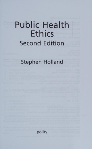 Cover of Public Health Ethics