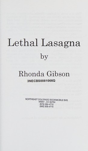 Cover of Lethal lasagna