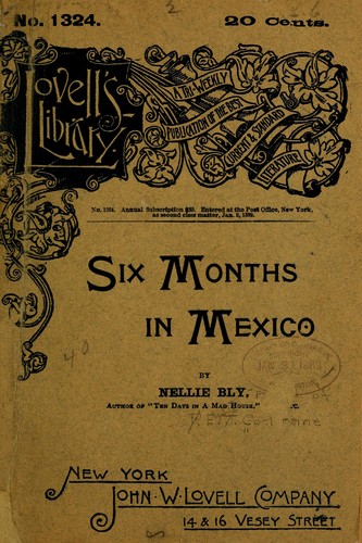 Cover of Six months in Mexico