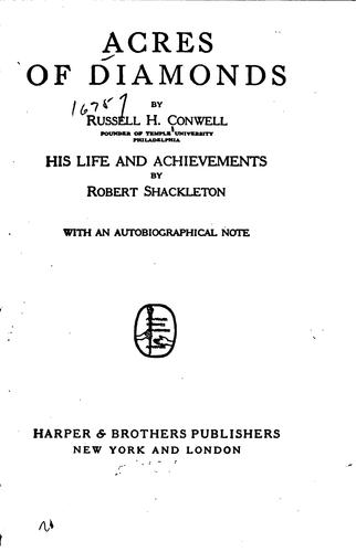 Cover of Acres of Diamonds (Illustrated)