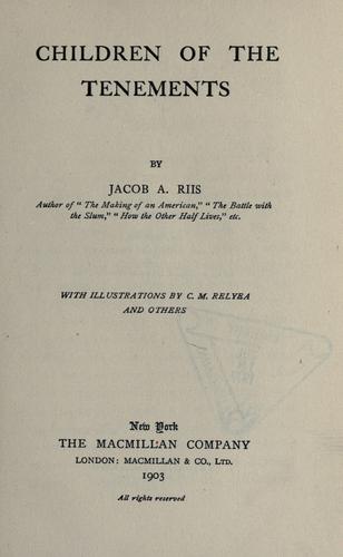 Cover of Children of the tenements