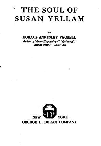 Cover of The soul of Susan Yellam