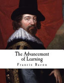 Cover of The Advancement of Learning