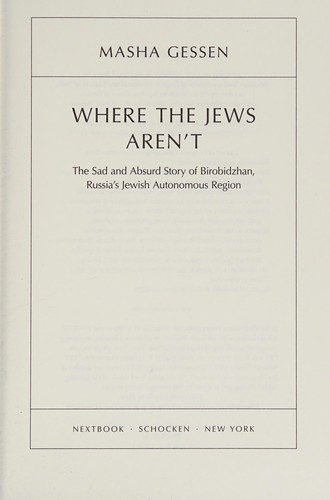 Cover of Where the Jews aren't