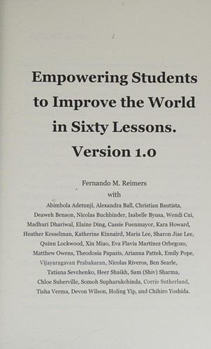 Cover of Empowering Students to Improve the World in Sixty Lessons. Version 1.0