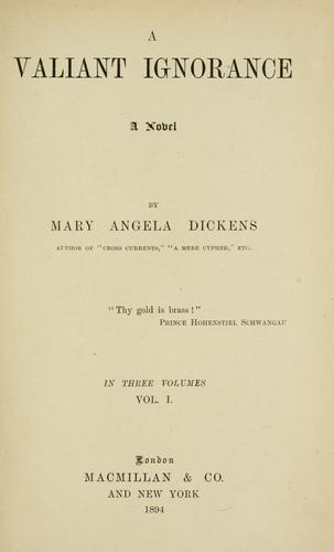 Cover of A valiant ignorance