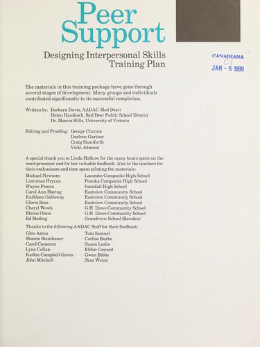 Cover of Peer support