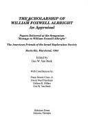 Cover of The Scholarship of William Foxwell Albright