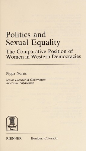 Cover of Politics and sexual equality