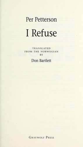 Cover of I refuse