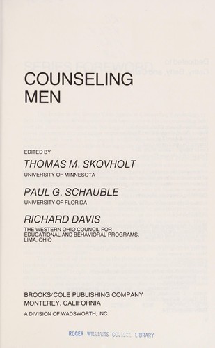 Cover of Counseling men