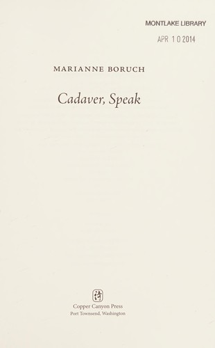 Cover of Cadaver, speak