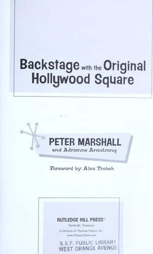 Cover of Backstage with the Original Hollywood Square